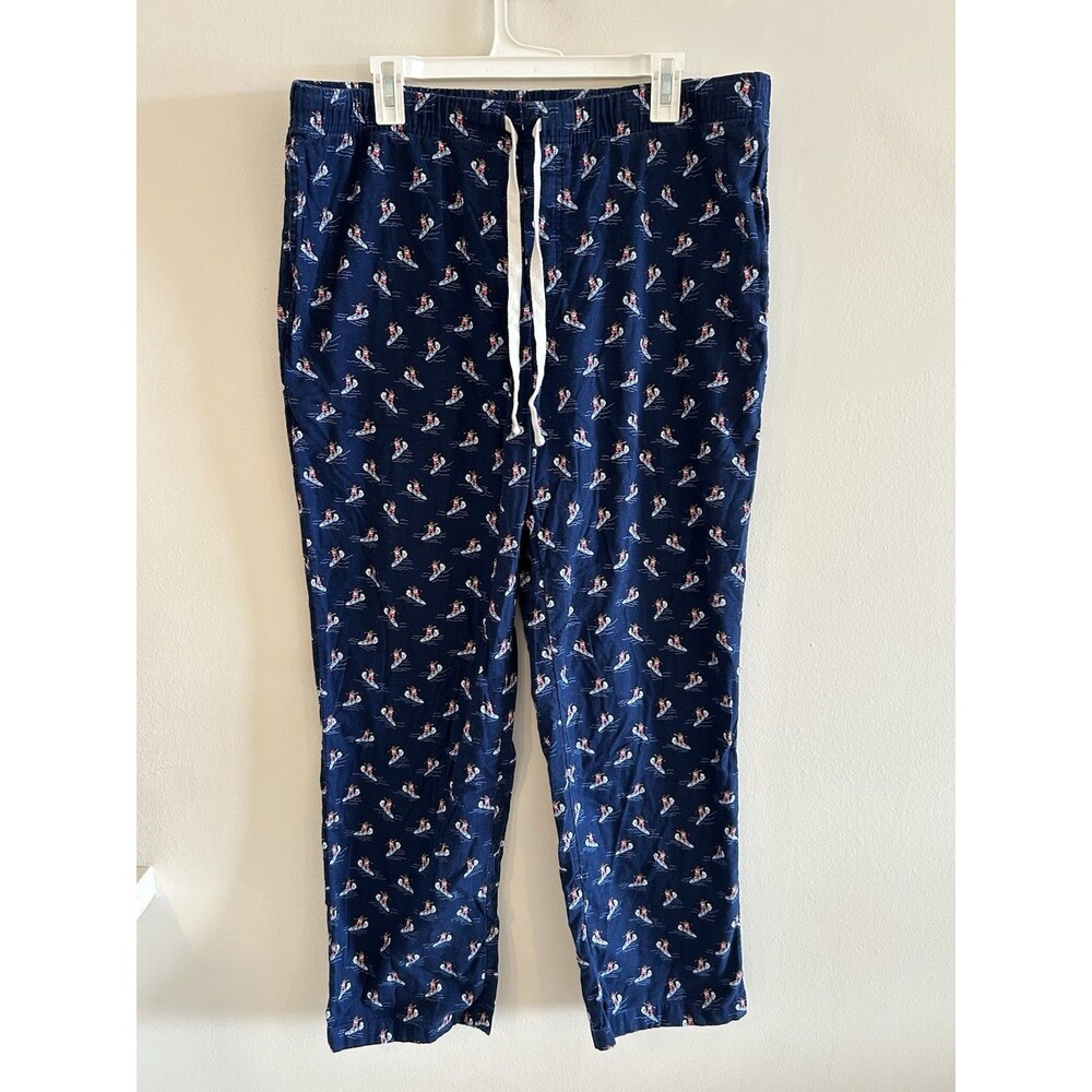 Vineyard Vines Boy Skiing All Over Print Mens XL Pajama Pants Blue